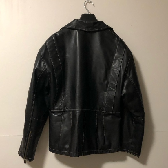 VINTAGE 80s Leather Jacket - Picture 7 of 9